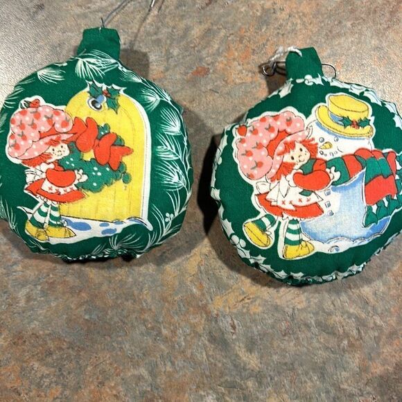 Vintage Strawberry Shortcake Christmas Ornament Set of 2 - Picture 4 of 5